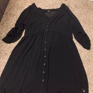 Black Button Up Dress